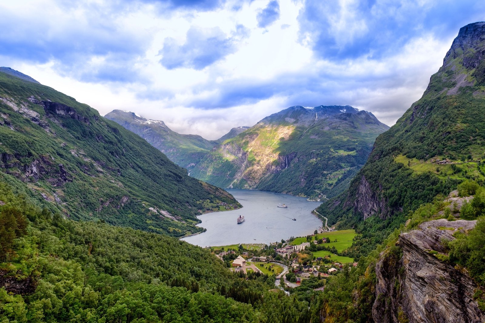 A quiet view across Geirangerfjord, Norway